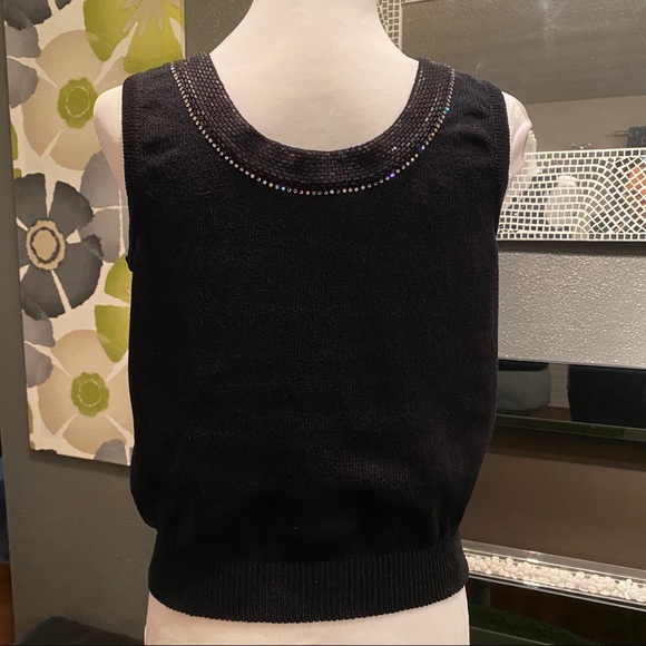 St John Evening Black Knit Tank - Picture 4 of 8